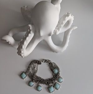 Silver and light blue Banana Republic Bracelet